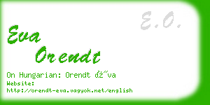 eva orendt business card